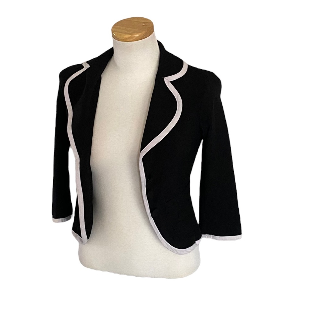Pins & Needles Black Blazer with White Trim
